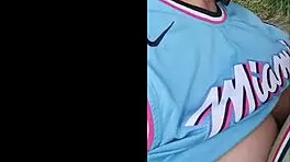 in medellin, this latina milf is masturbating on a motorcycle in public, bent over with big ass