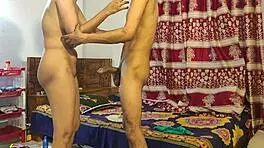 husband returns home and enjoys intimate moments with teen wife