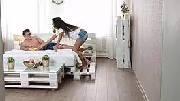 Teeny Lovers - Exotic Morning Blowjob with Katty West. Tanned Beauty Takes It Deep.