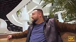 Belle fucked by stranger in toilet, bf watches