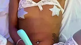 Hey, butt plugged cutie cali caliente rides and cums hard