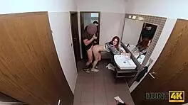 Belle fucked by stranger in toilet, bf watches