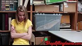 Tiny Teen 18+ Thief Caught on Cam with Guard