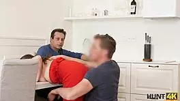 hey, lucky hunter, why seduce this cute chick with her poor dad watching for cash?