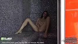 young innocent egle pussy pump and naked in the sauna