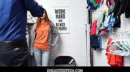 hey, watch scarlett mae get fucked by the pervy officer after stealing? is she caught?