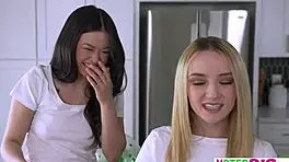 xstepsis com - teen 18+ maria kazi and asian bff lulu chu tease my big dick!