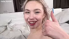 new pretty face teen sara bork's first time in anal action, hard assfucked with big gape