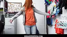 hey, watch scarlett mae get fucked by the pervy officer after stealing? is she caught?