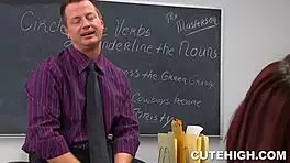 Sexy Girl Seduces Teacher with Blowjob and Doggystyle Fucking 😘