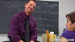 Sexy Girl Seduces Teacher with Blowjob and Doggystyle Fucking 😘