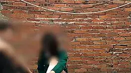 She sucks her classmate's cock behind the school classrooms in this public Mexican sex video.