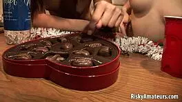 Two Wild Amateur Teens Strip Together at Outdoor Party. Their Clothes Get Ripped in Public Fun!