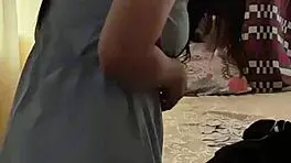 My new study partner Estefi welcomes me to her cozy apartment