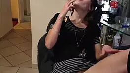 small titted brunette milf in smoky homemade solo compilation