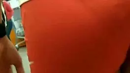 Young Girl Shows Off Her Tight Shorts And Nice Ass In The Market