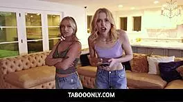 Blonde Teen 18+ Step Sisters Gwen Vicious And Chloe Cherry In Taboo Threesome POV