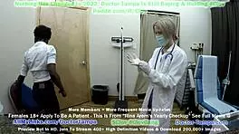 Doctor Tampa Performs Yearly Gyno Exam on Rina Arem with Nurse Stacy Shepard's Assistance