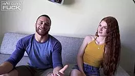 Popular hairy hunk gets redhead babe creaming on huge cock