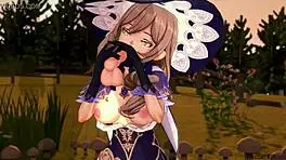 Genshin Lisa Gets BLOWJOB And TITJOB Cumshot