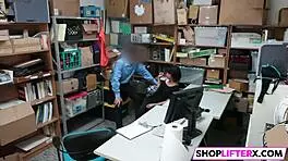 The Last Time This Teen 18+ Shoplifts with a Burglar’s Big Cock at Work.
