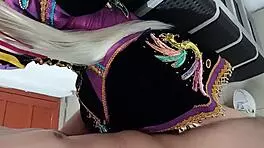 fucking intense anal sex with my sensual stepdaughter dressed as a folkloric dancer