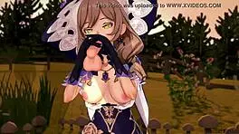 Genshin Lisa Gets BLOWJOB And TITJOB Cumshot