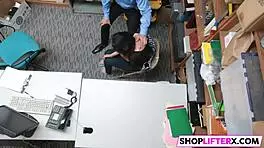 The Last Time This Teen 18+ Shoplifts with a Burglar’s Big Cock at Work.