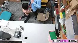 The Last Time This Teen 18+ Shoplifts with a Burglar’s Big Cock at Work.