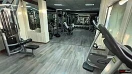 Trainer introduces new workout moves and bangs me hard during outdoor session. Gym session turned steamy fast.