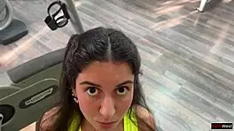 Trainer introduces new workout moves and bangs me hard during outdoor session. Gym session turned steamy fast.