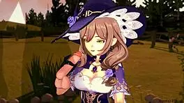 Genshin Lisa Gets BLOWJOB And TITJOB Cumshot