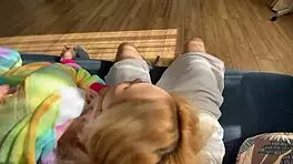 asian babe agrees to watch a movie with him outdoors in the sun