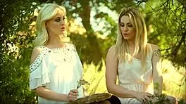 Occultist Lesbians Dahlia Sky And Charlotte Stokely With Teen 18+ Cunilingus Pussy Lick Petite 18+ Muff Diving Blonde Orgasm Sex