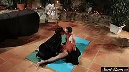 what's the 18yo stepdaughter doing with that huge cock?