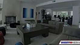 Petite brunette escort with small tits in pov