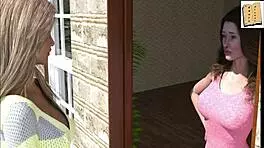 Wife And Stepmother Engage In Homemade Game With Big Ass And Small Tits