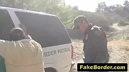 Strip search turns into wild outdoor action with a gorgeous blonde vixen