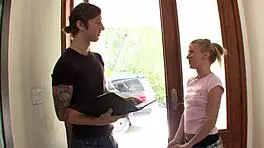 Horny Stud Receives Blowjob From Cute Babe Brooklyn Joleigh Before Riding Her Cowgirl On The Couch