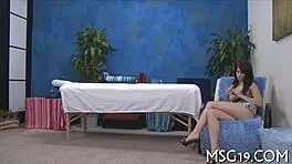 teen 18+ babe gets rough fucking massage on wet pussy!