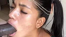 cute 18 year old girl knows how to suck and deepthroat a big black cock 😍 amateur couple nysdel