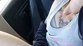 I masturbate in the car, getting off on being seen.