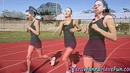 Ever seen a teen 18+ slut dive into ass licking?