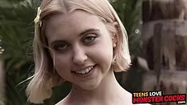teen chloe couture with cum drip on tongue