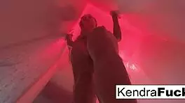 hot kendra cole enjoys a relaxing shower