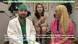 Busty Asian Mina Moon endures humiliating gyno exam for university entry