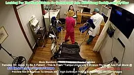 Busty Asian Mina Moon endures humiliating gyno exam for university entry