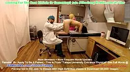 Busty Asian Mina Moon endures humiliating gyno exam for university entry