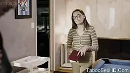 Brunette Girl Plays Football With Player