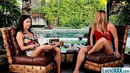 Milf Brandi Love In Lesbian Massage Threesome With Two Teens